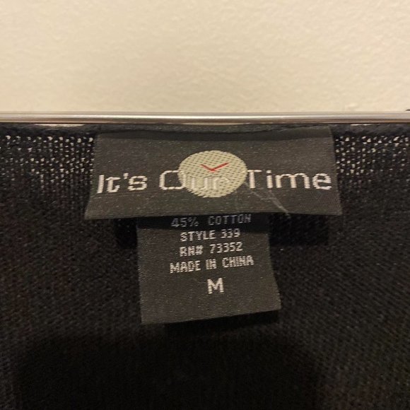 90s Black Crochet Sleeve Top - Picture 4 of 4